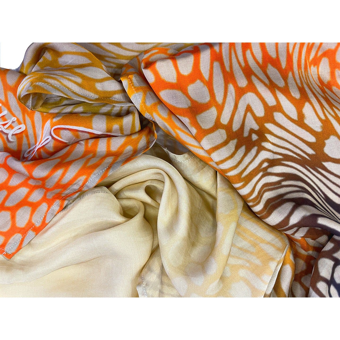 ORGANIC ROSE PETAL FABRIC BUTTERLY THIN SCARF