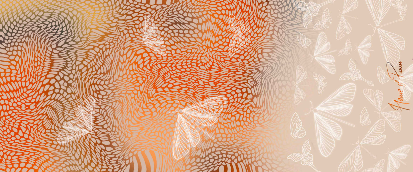 ORGANIC BUTTERFLY MULTICOLORED SCARF