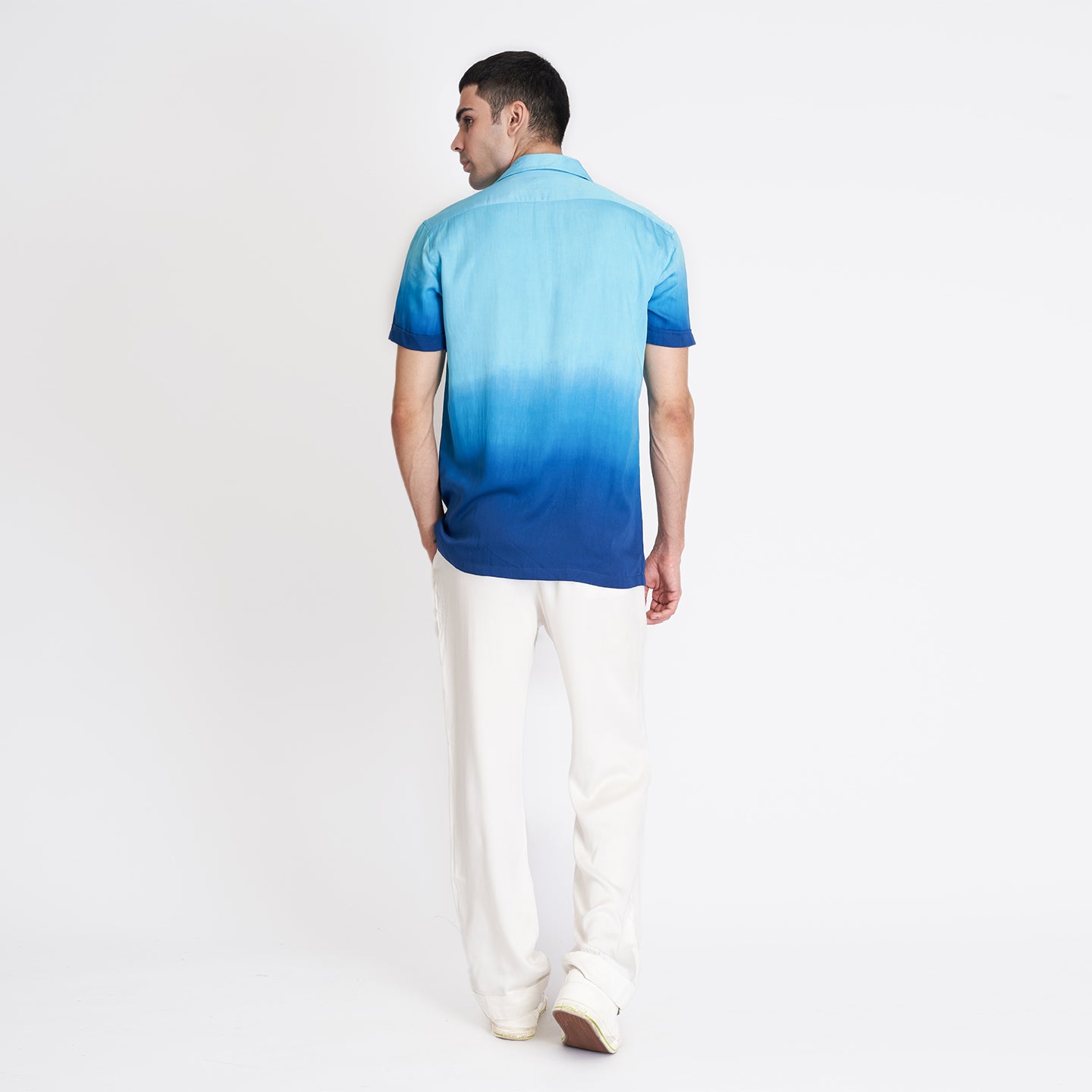 ORGANIC BLUE OMBRE MEN'S SHIRT