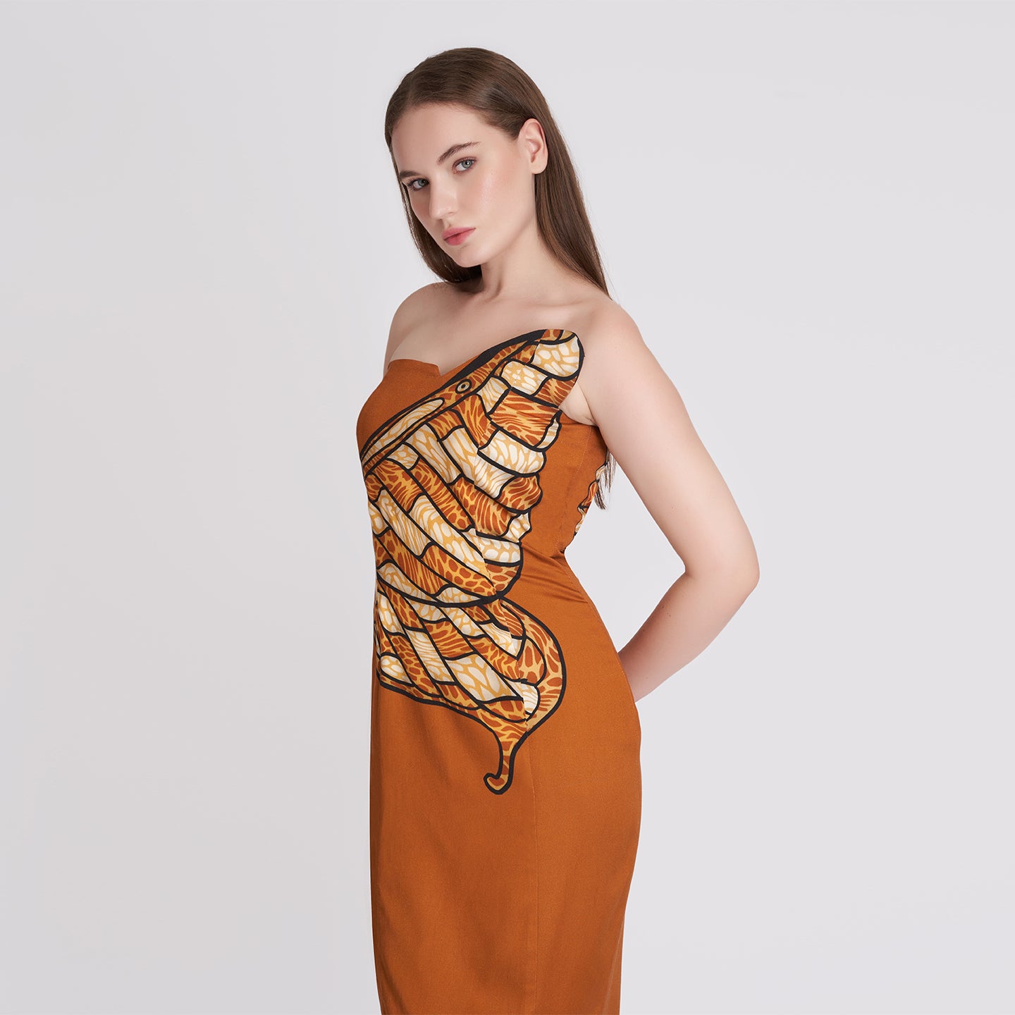 ORGANIC LOTUS SILK BUTTERFLY DRESS